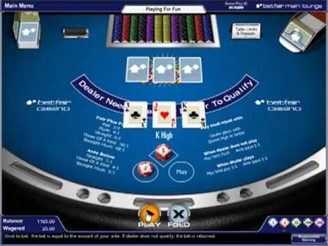 Three Card Poker 2 Betfair
